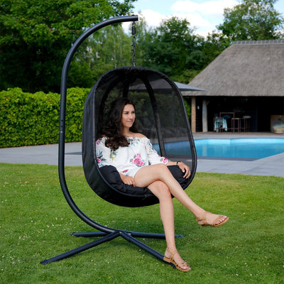 Salto Hangstoel – Zwart – Comfort voor Binnen & Buiten