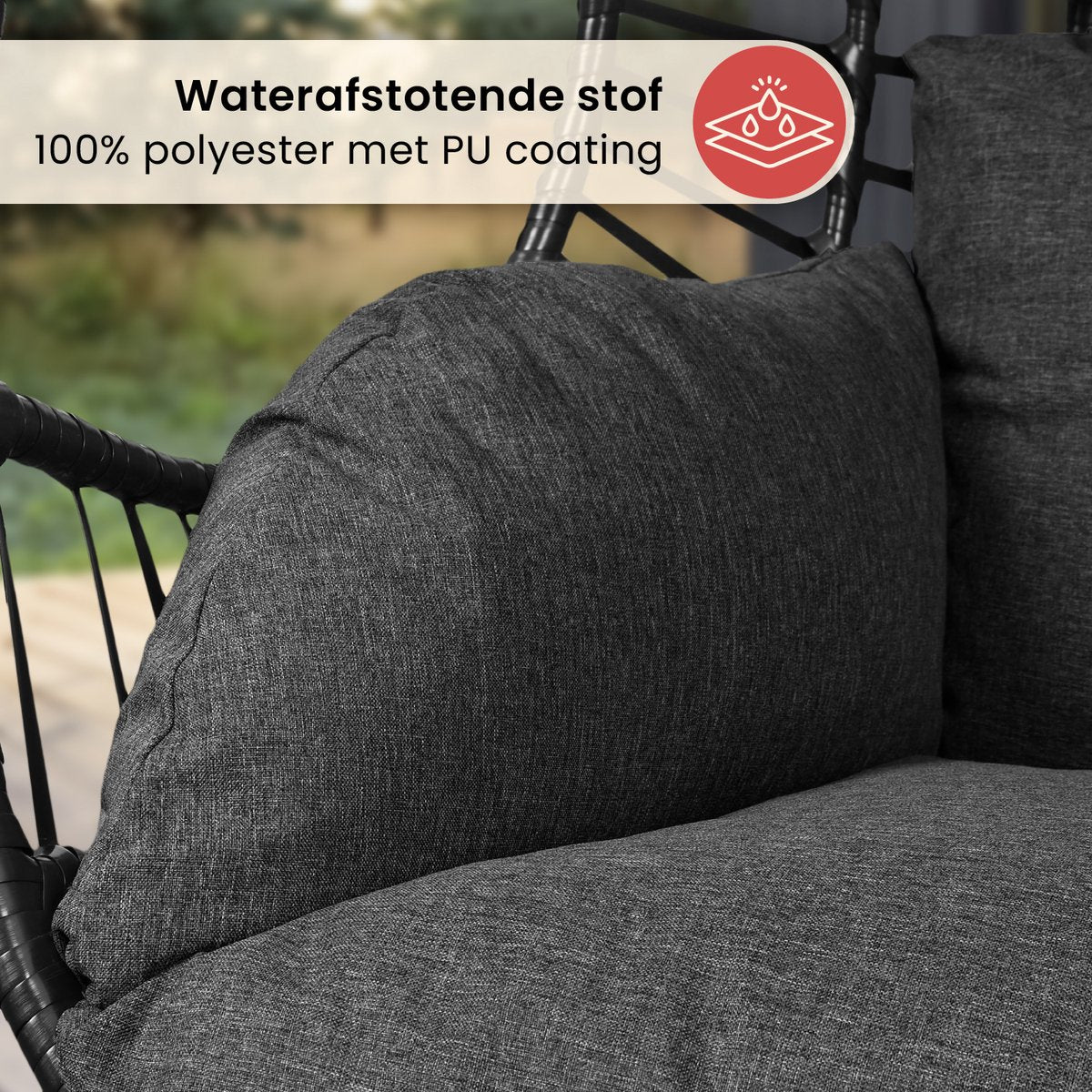Salto Hangstoel – Donkergrijs – XXL – Incl. Standaard – Tot 150 kg