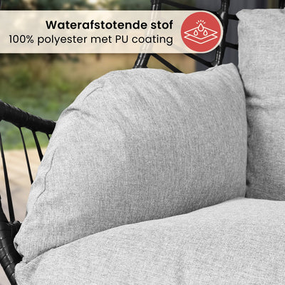 Salto XXL Egg Hangstoel – Met Standaard – tot 150 kg – Lichtgrijs