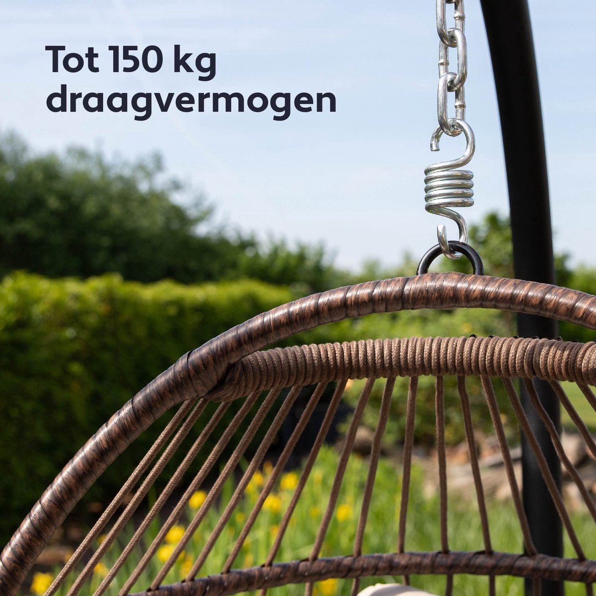 Salto Egg Hangstoel – Opvouwbaar – Binnen & Buiten – tot 150 kg