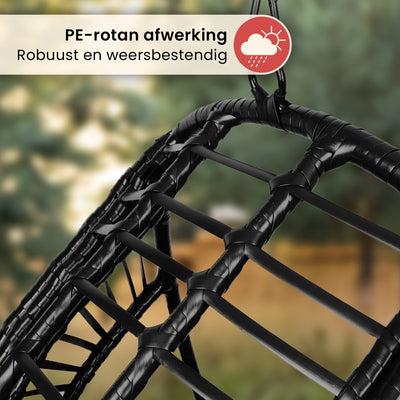 Salto XXL Egg Hangstoel – Met Standaard – tot 150 kg – Lichtgrijs