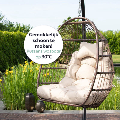 Salto Egg Hangstoel – Opvouwbaar – Binnen & Buiten – tot 150 kg