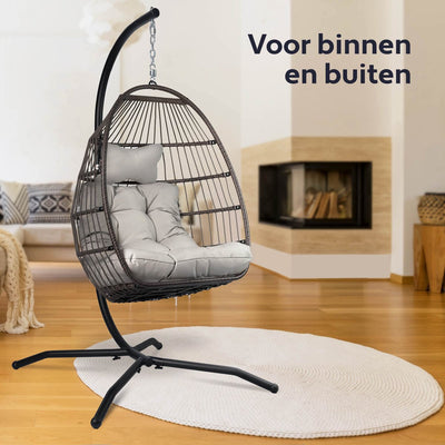 Salto Hangstoel – Opvouwbaar – Lichtgrijs – Tot 150 kg