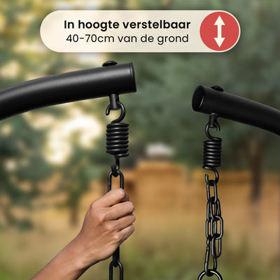 Salto XXL Egg Hangstoel – Met Standaard – tot 150 kg – Lichtgrijs