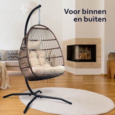 Salto Egg Hangstoel – Opvouwbaar – Binnen & Buiten – tot 150 kg