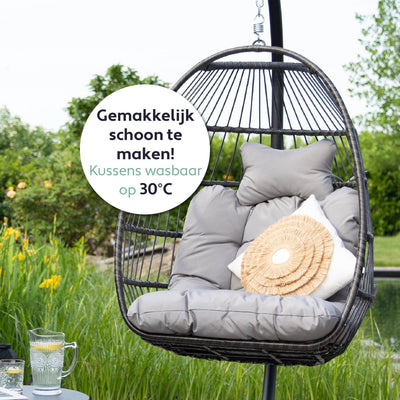 Salto Hangstoel – Opvouwbaar – Lichtgrijs – Tot 150 kg