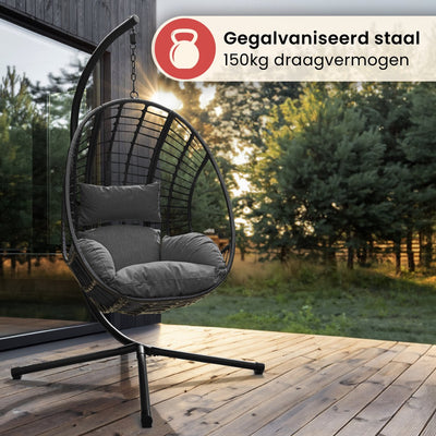 Salto Hangstoel – Donkergrijs – XXL – Incl. Standaard – Tot 150 kg