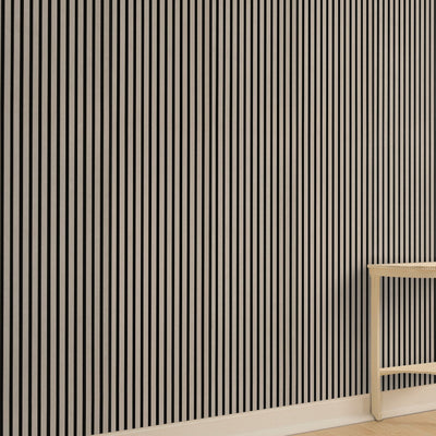 270cm | 3-zijdig | houtfineer x 60cm AkuPanel Taupe-Hout écht | Nieuw 552