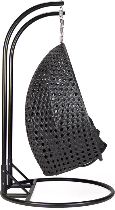 Salto Duo Hangstoel – Zwart Frame – Incl. Luxe Kussen & Hoes – 2 Persoons