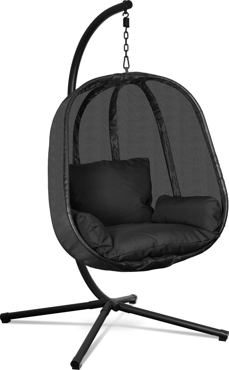 Salto Hangstoel – Zwart – Comfort voor Binnen & Buiten