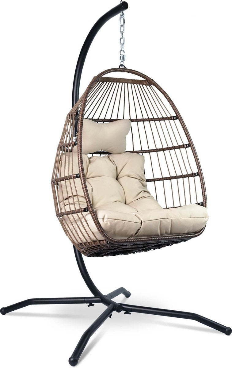 Salto Egg Hangstoel – Opvouwbaar – Binnen & Buiten – tot 150 kg