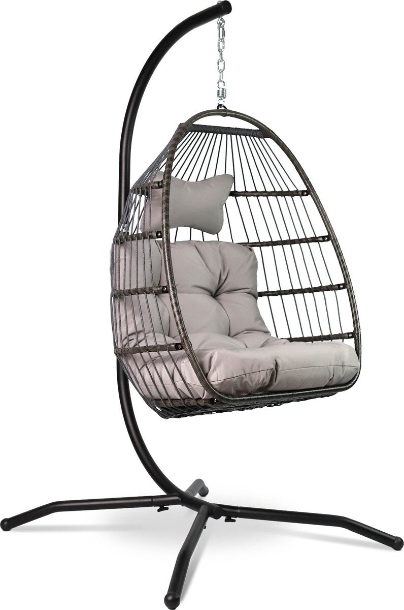 Salto Hangstoel – Opvouwbaar – Lichtgrijs – Tot 150 kg