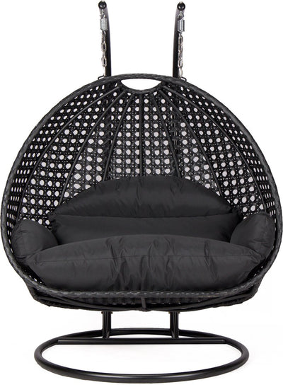 Salto Duo Hangstoel – Zwart Frame – Incl. Luxe Kussen & Hoes – 2 Persoons