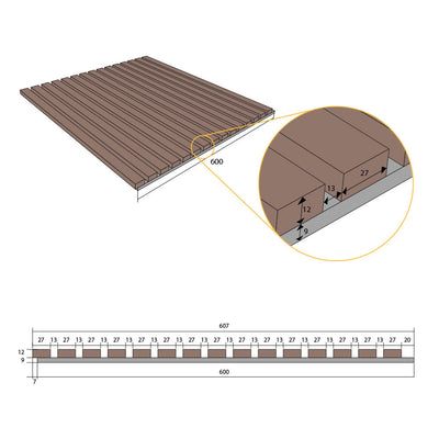 – Lichte Akoestische x walnoot wandpanelen – 270 60cm | Nieuw 142