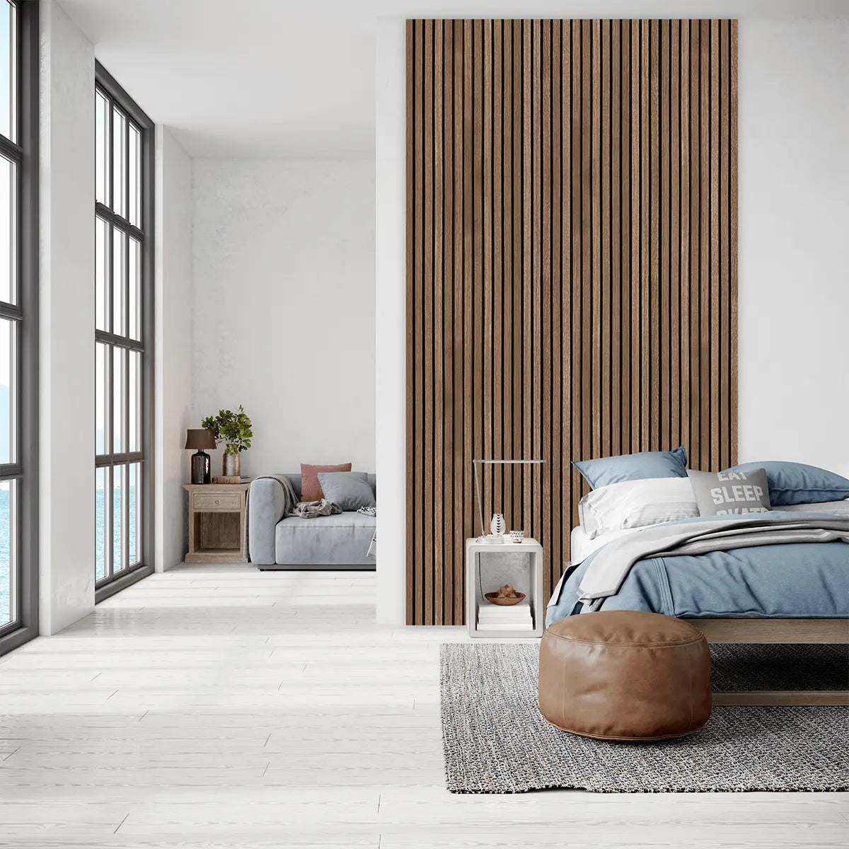 240cm x AkuPanel écht Gerookt Eiken-Hout 3-zijdig houtfineer | 60cm | | Nieuw 715