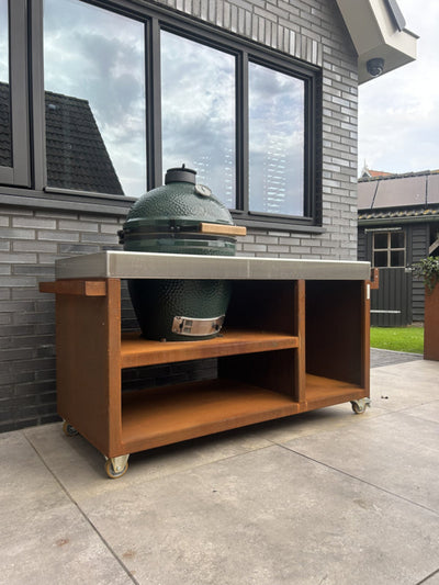 Big green egg buitenkeuken RVS