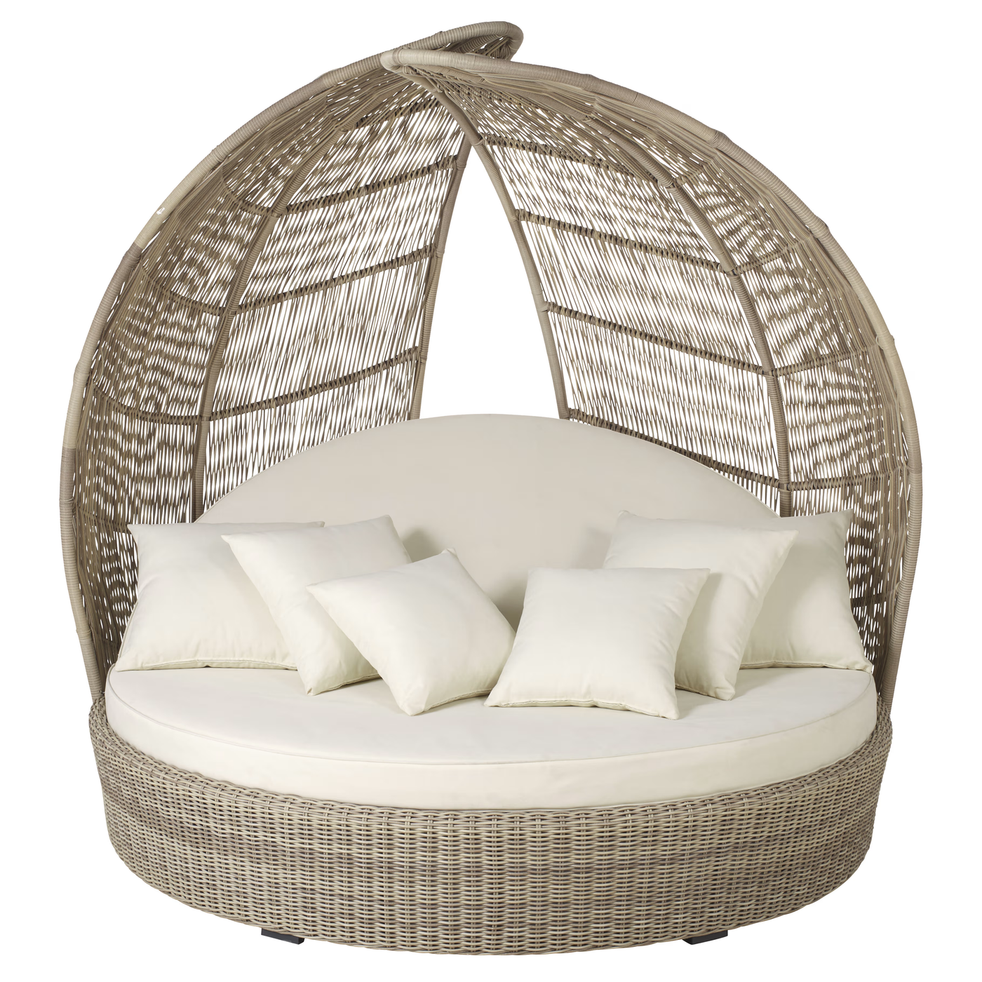Salto PARADISIO Rond Ligbed met Kussens – 2-Zits | Luxe Outdoor Relaxbed