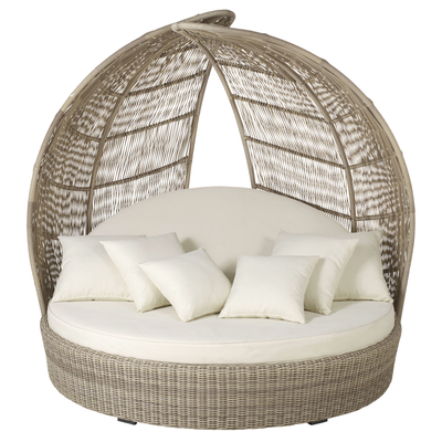 Salto PARADISIO Rond Ligbed met Kussens – 2-Zits | Luxe Outdoor Relaxbed