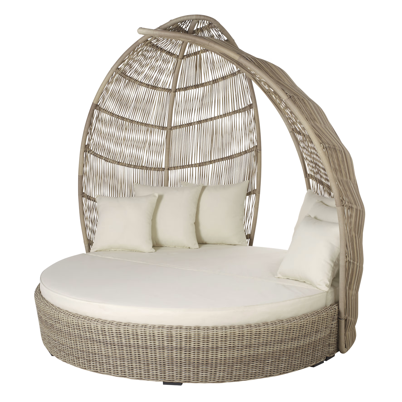 Salto PARADISIO Rond Ligbed met Kussens – 2-Zits | Luxe Outdoor Relaxbed