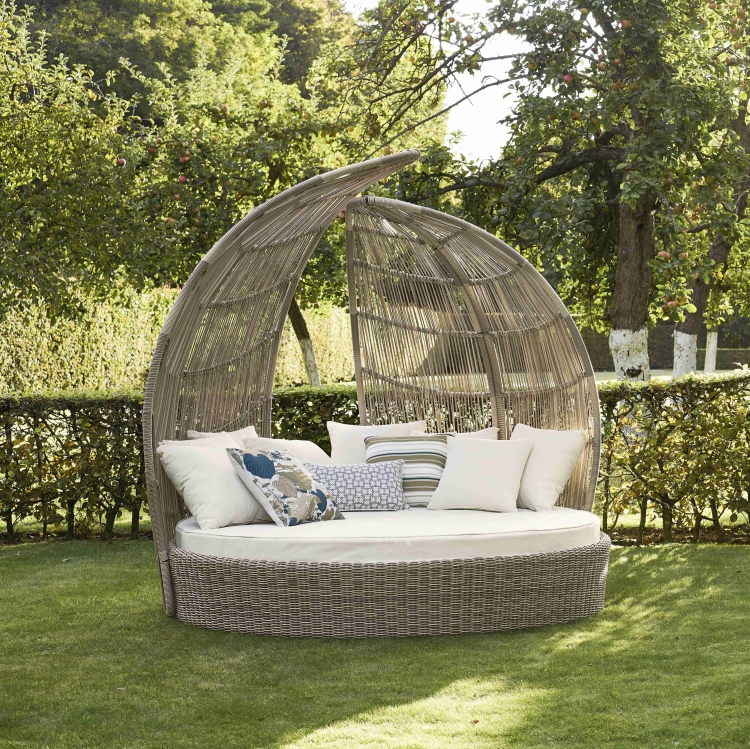 Salto PARADISIO Rond Ligbed met Kussens – 2-Zits | Luxe Outdoor Relaxbed