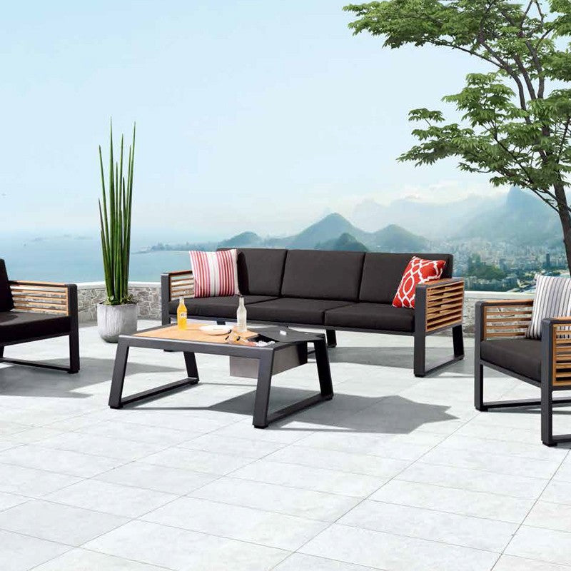 Salto loungeset met 3-zits bank New York (4-delig)