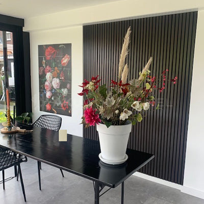 60cm | houtfineer écht x Eiken-Hout 3-zijdig AkuPanel Zwart | 240cm | Nieuw 632